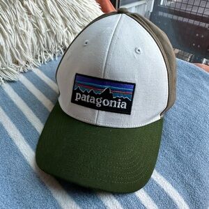 Colorblock Patagonia Hat- white, green, & tan
